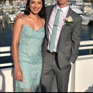 Mint green lace dress